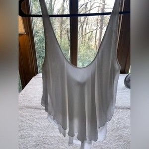 White free people gauze top